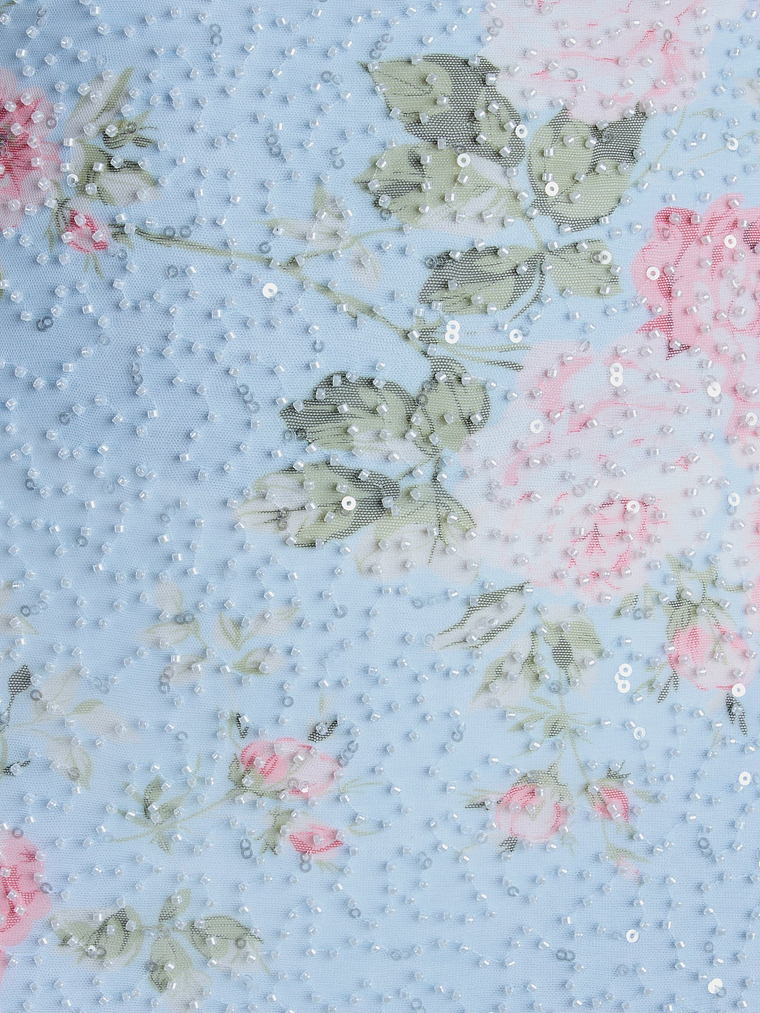 Analeia Floral Cutout Beaded Mini Dress 6