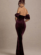 Amandine | Port Velvet Bardot Maxi Dress - thumbnail 2
