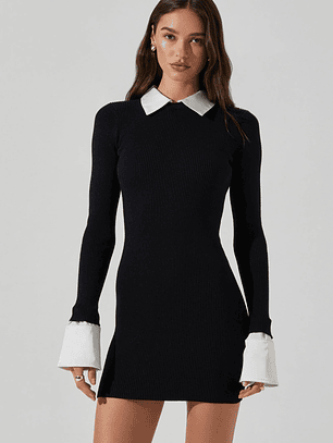 Alexia Mixed Media Mini Dress