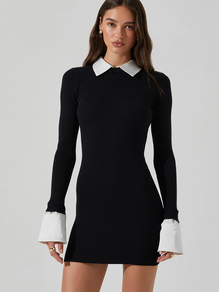 Alexia Mixed Media Mini Dress 1