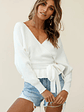 Amara Long Sleeve Knit Top Ivory - thumbnail 1