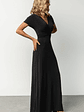 Annaeli Cross Front Maxi Dress | Black - thumbnail 3