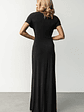 Annaeli Cross Front Maxi Dress | Black - thumbnail 4