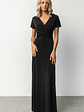 Annaeli Cross Front Maxi Dress | Black - thumbnail 5