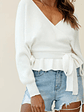 Amara Long Sleeve Knit Top Ivory - thumbnail 7