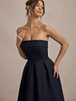 Annalise | Navy Bandeau Skater Midi Dress - thumbnail 3
