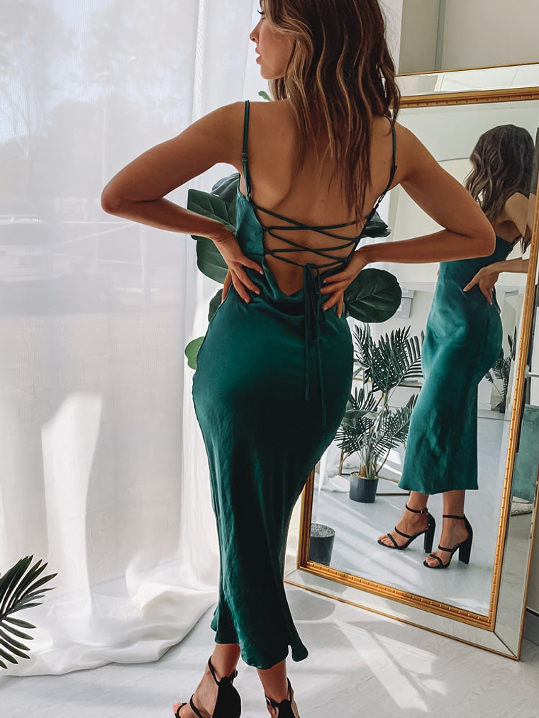 Amaryllis Dress Emerald 2