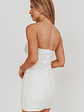 Ahri Strapless Bodycon Mini Dress Ivory - thumbnail 2