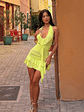 Annika Mini Dress Chartreuse - thumbnail 2
