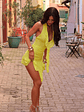 Annika Mini Dress Chartreuse - thumbnail 4