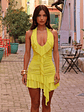 Annika Mini Dress Chartreuse - thumbnail 5