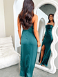 Aiana Satin Maxi Dress - Emerald - thumbnail 7