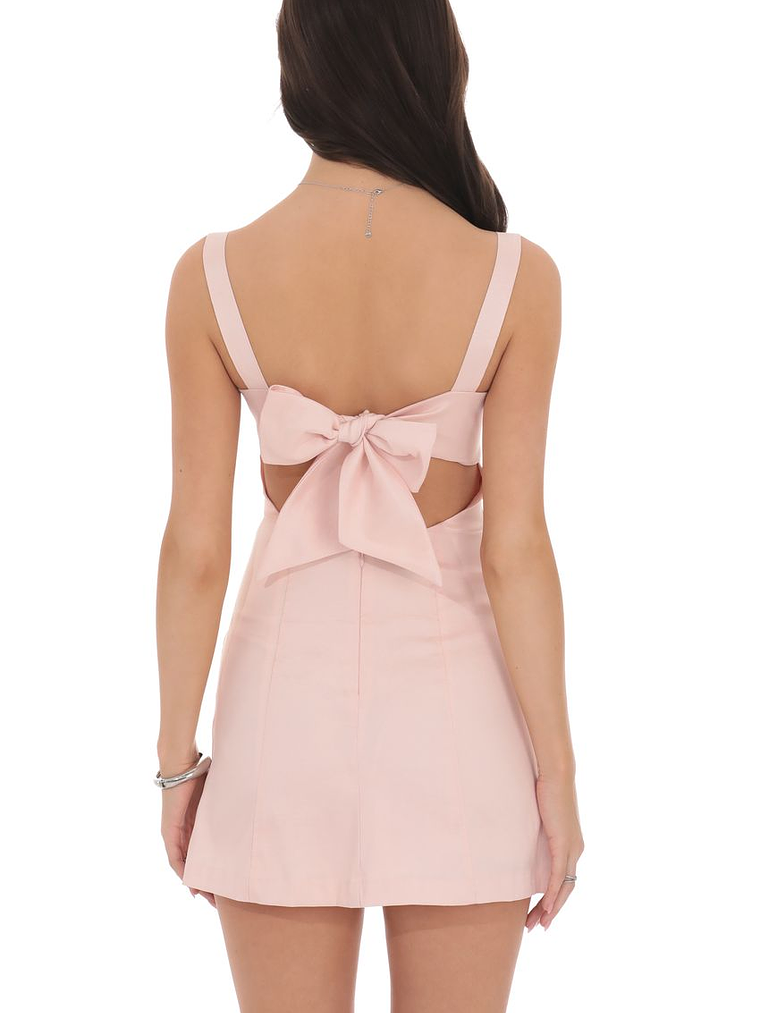 Back Bow Bodycon Dress in Pink 1