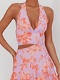 Aura Points Halterneck Cut-Out Maxi Dress Floral Lilac - thumbnail 3