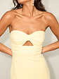 Briar Light Yellow Strapless Cutout Mini Dress - thumbnail 2