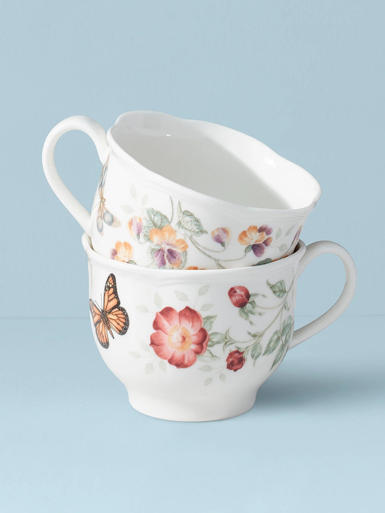 Butterfly Meadow 2-Piece Latte Mug Set 1