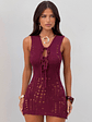 Aurelie Mini Dress Deep Red - thumbnail 1