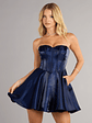 Briar Strapless Bow Back Skater Dress - thumbnail 1