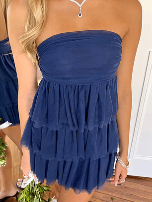 Birthday Girl Navy Mini Party Dress