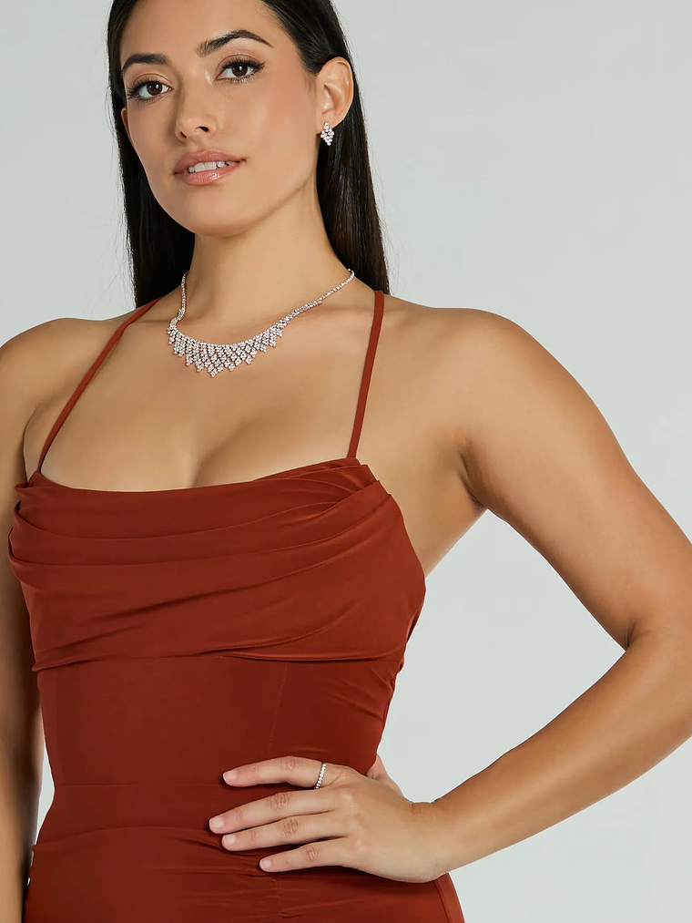 Ashley Sleeveless Bow Mermaid Formal Dress 6