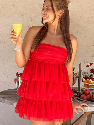 Birthday Girl Red Mini Party Dress