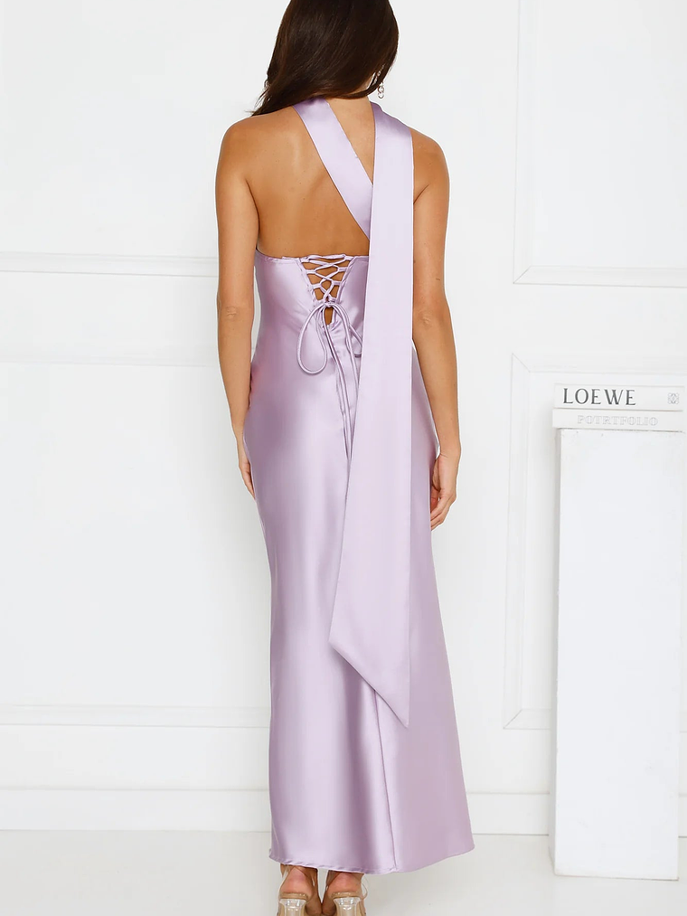 Be Noticed Strapless Satin Maxi Dress 4