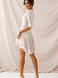 Aurora Lace High-Low Hem Dress Nude - thumbnail 3