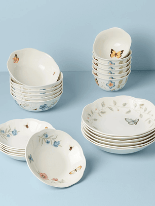 Butterfly Meadow 24-Piece Bowl Set