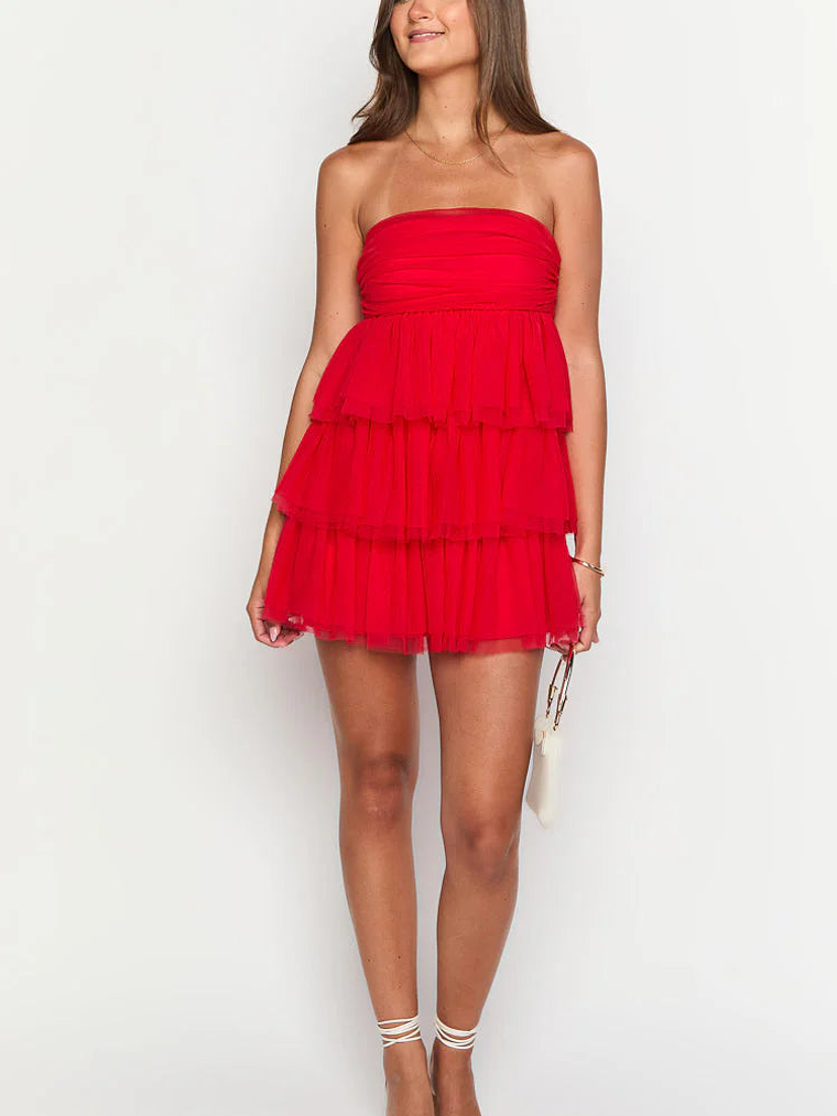 Birthday Girl Red Mini Party Dress 3