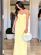 Ashley Yellow Sequin Strapless Maxi Dress - thumbnail 1