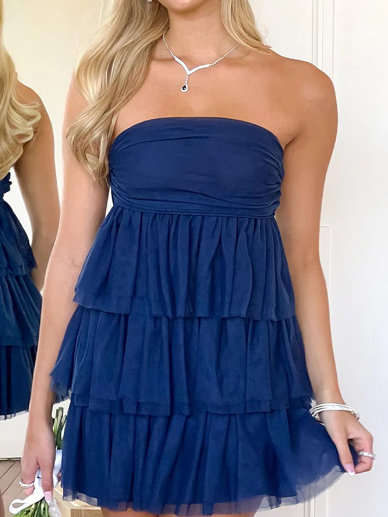 Birthday Girl Navy Mini Party Dress 9