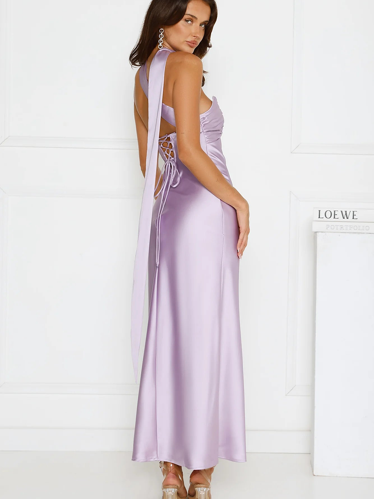 Be Noticed Strapless Satin Maxi Dress 6