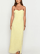 Ashley Yellow Sequin Strapless Maxi Dress - thumbnail 2
