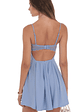 Back Lace A-Line Dress in Powder Blue - thumbnail 2