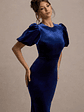 Ashlin | Navy Velvet Puff-Sleeve Maxi Dress - thumbnail 3