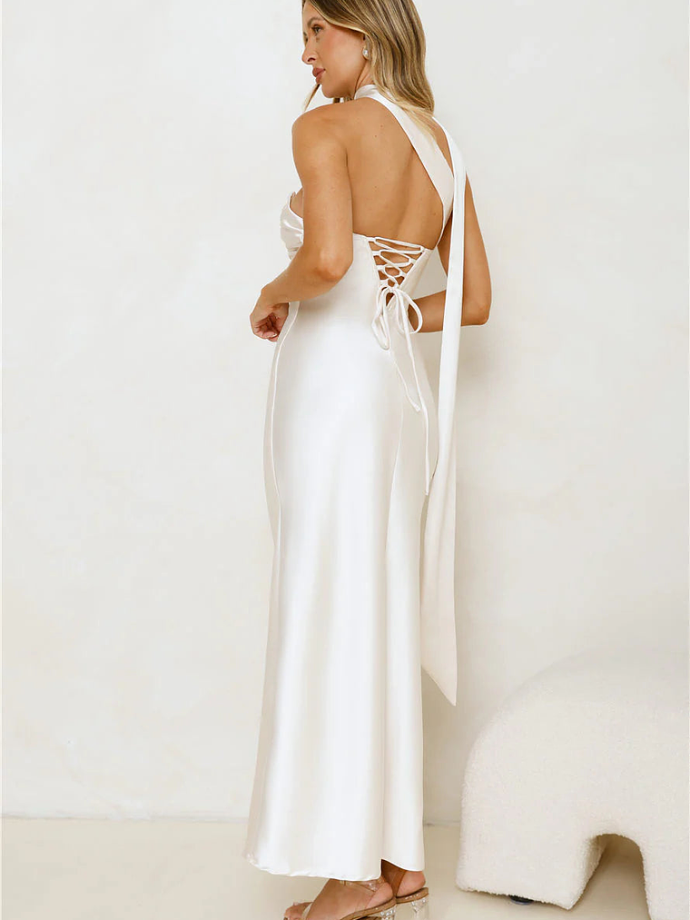 Be Noticed Strapless Satin Maxi Dress 14