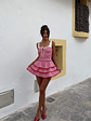 Bonniee Mini Dress Red Gingham - thumbnail 2