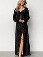 Aurora Velvet Maxi Dress | Black Floral - thumbnail 5