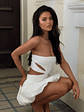 Ashton Mini Dress White - thumbnail 2