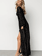 Aurora Velvet Maxi Dress | Black Floral - thumbnail 6