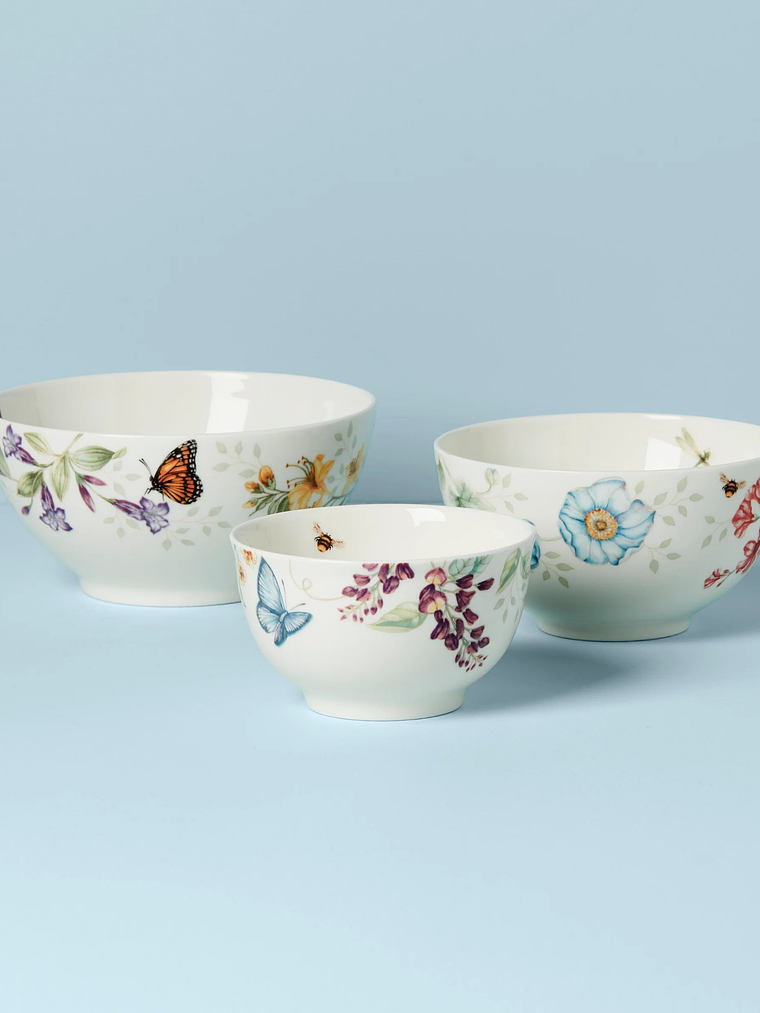 Butterfly Meadow 3-Piece Bowl Set 2