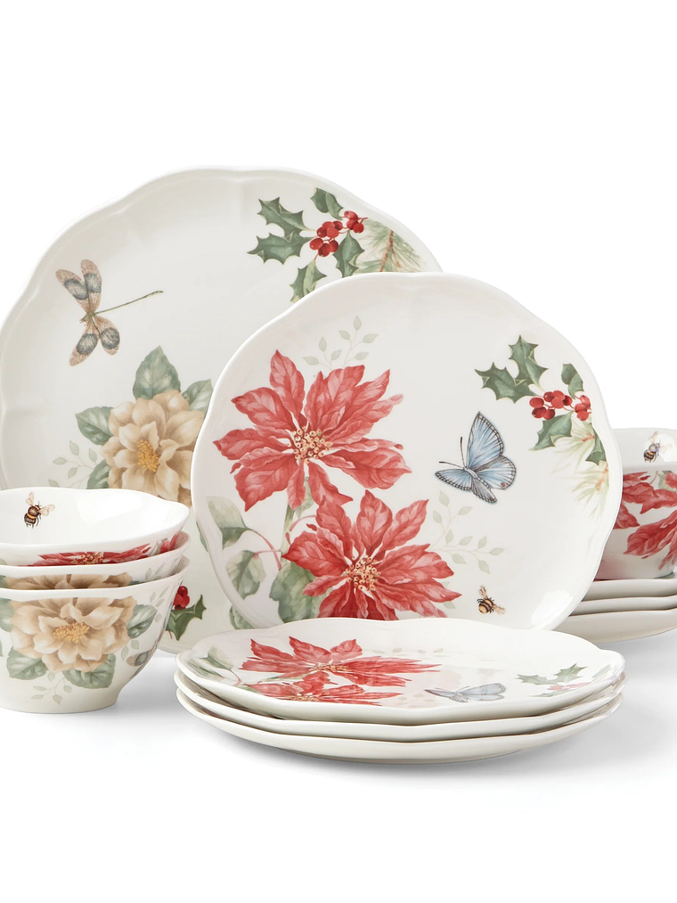 Butterfly Meadow Holiday 12-Piece Dinnerware Set 2