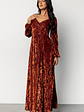 Aurora Velvet Maxi Dress | Clove + Copper Floral - thumbnail 6