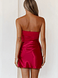 Camera Loves Her Strapless Satin Mesh Mini Dress - thumbnail 20