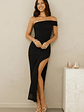 Berry Fresh Mesh One Shoulder Maxi Dress - thumbnail 7