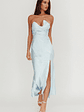 Blaise Asymmetric Neckline Maxi Dress Blue - thumbnail 3