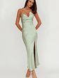 Blaise Asymmetric Neckline Maxi Dress Sage - thumbnail 1