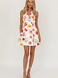 Austria Sleeveless Double Breasted Mini Dress Floral - thumbnail 4