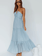 Asiah Halterneck Maxi Dress Ice Blue - thumbnail 5