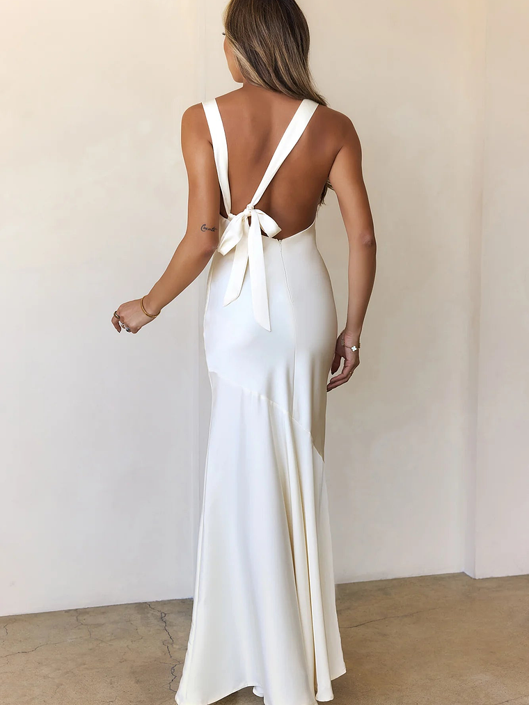 Bespoke Beauty Satin Maxi Dress 7